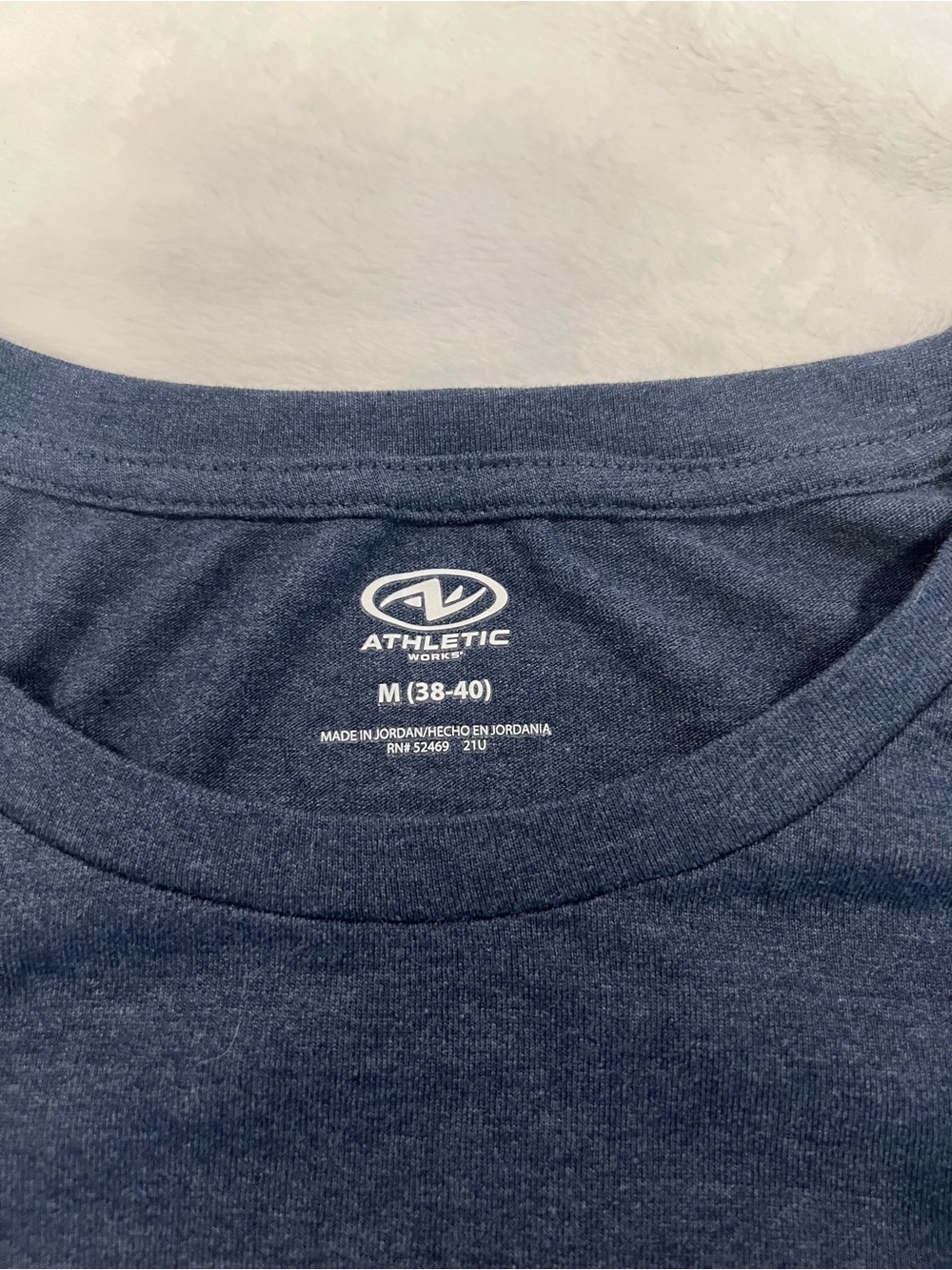 Athletic Works Navy Crew Neck Tee - Men's Medium
